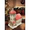 Wizardi 11.81" Christmas Snowy Village Church Ceramic Ornament